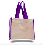 Heavy Canvas Tote with Colored Handles