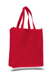 Red canvas tote bag, tote bags for work, reusable grocery tote, 