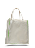 Lime Green stripe cotton shopping totebag, reusable grocery bag, reusable shopping bags, customized tote bags, tote bag custom