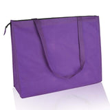 Purple non woven zippered tote, non woven tote bags, large tote bags, large non woven polypropylene tote bags, 