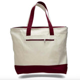Maroon heavy canvas zippered tote bags, tote bags with zipper, tote bags zipper, zipper tote bags, tote bag with zipper, 