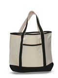 Black canvas tote bag, teachers tote bags, canvas boat bag, shopping tote bags, 