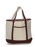 Brown canvas tote bag, teachers tote bags, canvas boat bag, shopping tote bags, 