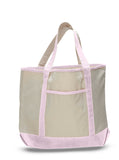 Light pink canvas tote bag, teachers tote bags, canvas boat bag, shopping tote bags, 