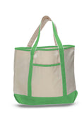 Lime canvas tote bag, teachers tote bags, canvas boat bag, shopping tote bags, 