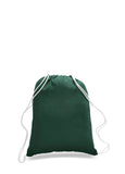 Forest Green cotton drawstring backpack, personalized backpacks, customizable backpacks, string backpacks, cheap totes