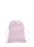 Light Pink cotton drawstring backpack, personalized backpacks, customizable backpacks, string backpacks, cheap totes