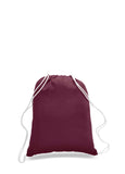 Maroon cotton drawstring backpack, personalized backpacks, customizable backpacks, string backpacks, cheap totes