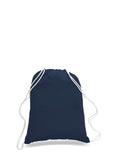 Navy cotton drawstring backpack, personalized backpacks, customizable backpacks, string backpacks, cheap totes