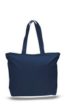 Navy canvas zipper tote bag, tote bags with zipper, tote bags zipper, custom print bags, printed custom bags, 