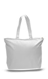 White canvas zipper tote bag, tote bags with zipper, tote bags zipper, custom print bags, printed custom bags, 