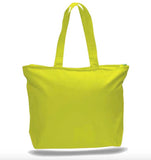 Yellow canvas zipper tote bag, tote bags with zipper, tote bags zipper, custom print bags, printed custom bags, 