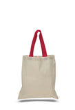 natural tote bags with red colored handles, cheap tote, bulk tote bags, shopping bags, custom totes, 