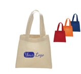 Mini tote bags, birthday treat bags, giveaway tote bags, mini totes in bulk, wholesale mini tote bags, 