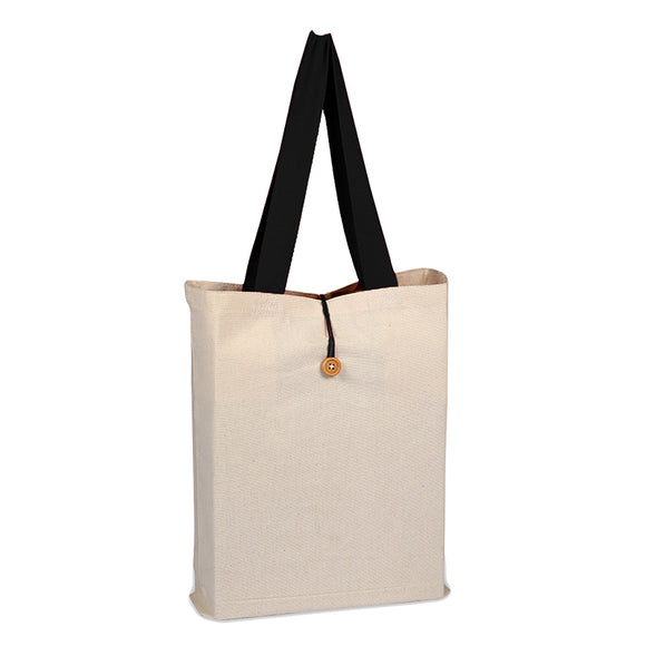 Heavy Canvas Button-Up Tote Bag
