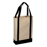 Two Tone Heavy Canvas Deluxe Tote Bag