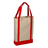 Two Tone Heavy Canvas Deluxe Tote Bag