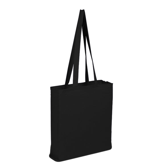black cotton tote bag, tote bag with all gusset, gusseted tote bags, cheap tote bags, wholesale prices, 
